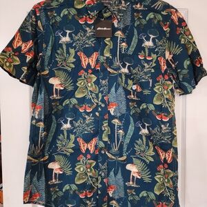 Eddie Bauer Blue Nature Print Shirt